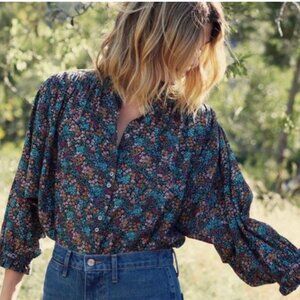 Doen Rose Blouse Navy Ladybird Floral